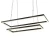 54 inch double rectangular LED game table light with two frames hung at different heights

