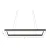Dimension diagram of a 47 inch by 18 inch rectangular LED game table light

