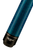 Valhalla VA103 blue stain wrapless pool cue by Viking with maple grain, a black joint collar, and black butt sleeve
