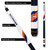 Broncos logo on butt sleeve of Denver Broncos NFL pool cue with navy nylon wrap
