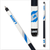 Detroit Lions NFL team pool cue with glossy white forearm and Honolulu blue and silver graphics