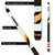 Steelers logo on butt sleeve of Pittsburgh Steelers NFL pool cue with black and gold nylon wrap