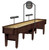 Brunswick Andover Shuffleboard Table Espresso Scoring and Lights