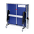 Cornilleau 740 ITTF indoor ping pong table folded in compact storage position with DSI locking system