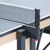 Retractable height and tension adjustable net system on Cornilleau 850W grey competition table