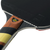 Detail of Cornilleau Excell 2000 Carbon rubber surface illustrating Efficient Curve topsheet for topspin grip