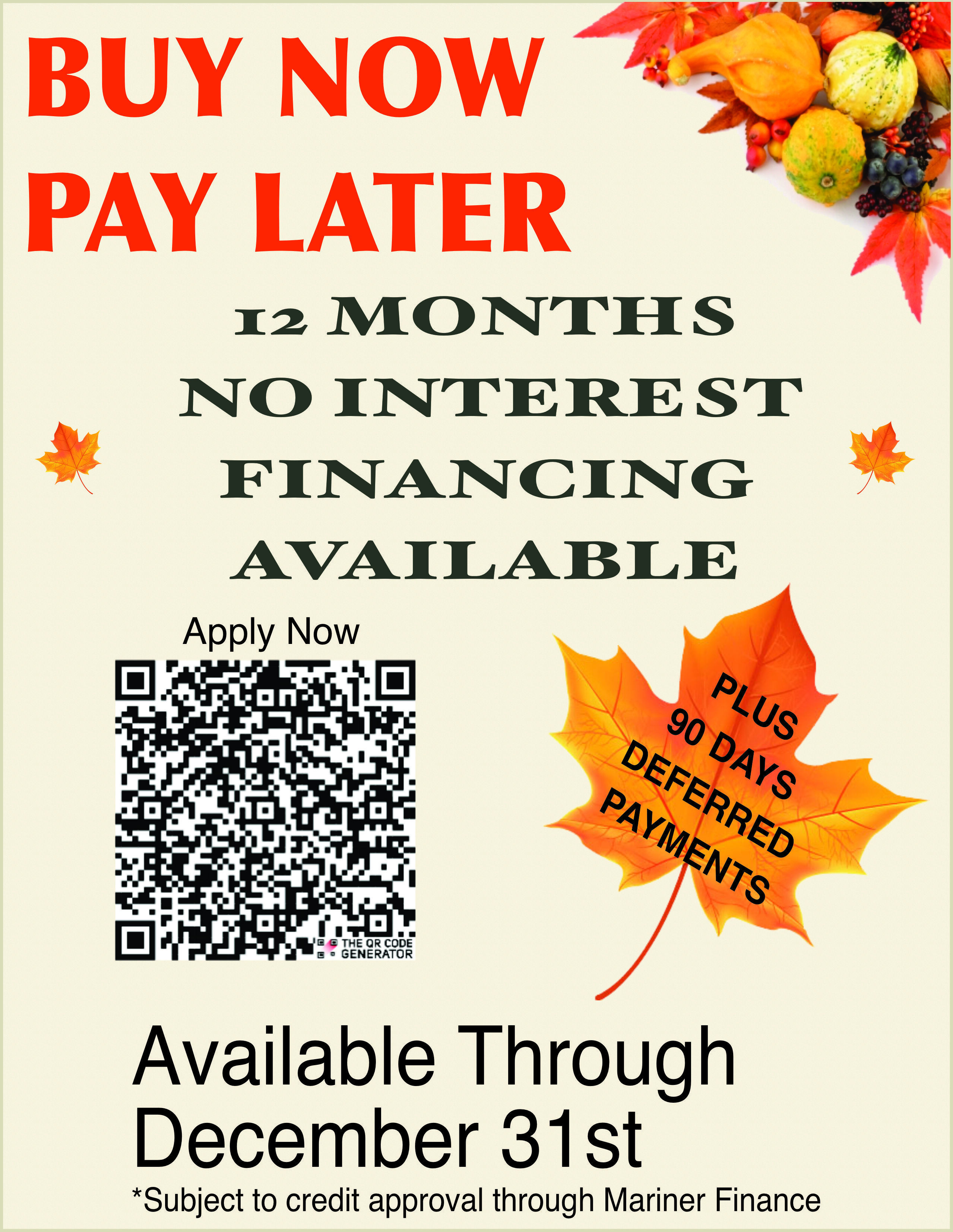 Mariner Financing Special