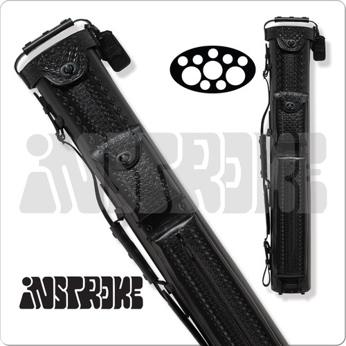 Instroke Southwest 3x5 Leather Cue Case – Black, 3 Butt / 5 Shaft