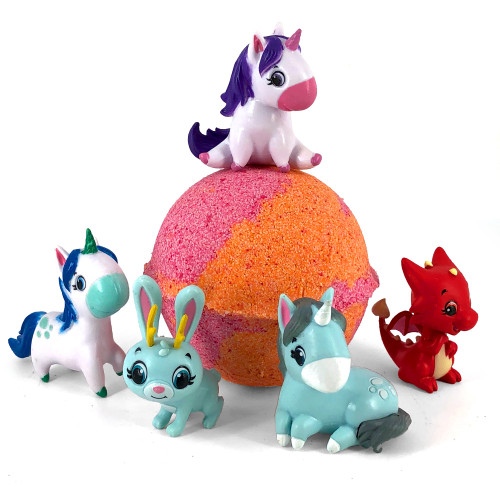 Unicorn & Friends Peach Scented Surprise Toy Bath Bomb 220g