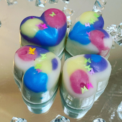 Birthday Cake Scented Wax Melt Hearts  x4