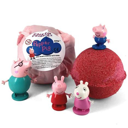 P Pig Surprise Toy Love Hearts Bath Bomb 220g