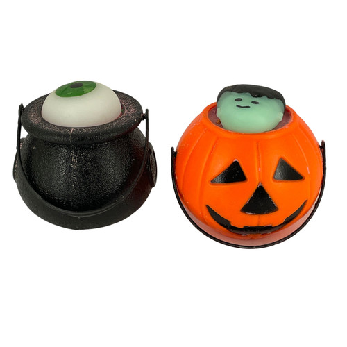 Witches Brew Halloween Bath Bomb (Cauldron or Pumpkin)  with Squishy or Spider Toy