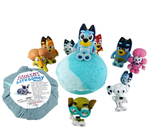 Blue Heeler Puppy & Friends Surprise Toy Fizzy Pops Bath Bomb 320g