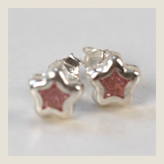 Aros Estrella Rosa Amuleto