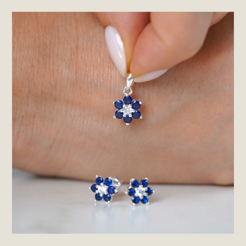Aros Flor Azul