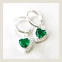 Aros Corazón Esmeralda