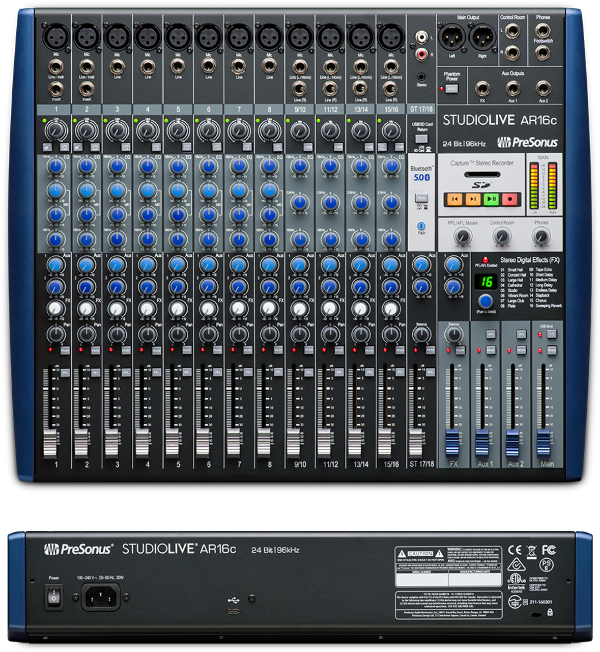 Opgive uregelmæssig ært PreSonus StudioLive AR16c - 16 Channel USBC Audio Interface/Analog Mixer