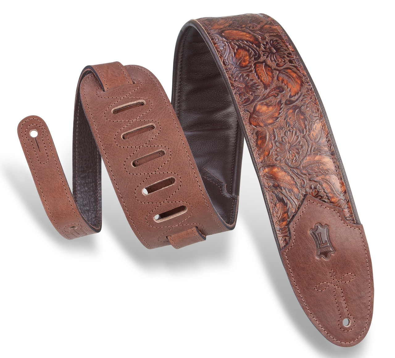 Levy's Western Sundance Line Geranium Whiskey Guitar Strap