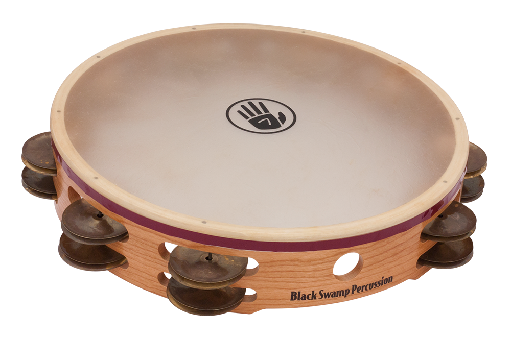 Black Swamp S3 Series Tambourine Double Row Aged Brass Jingles w