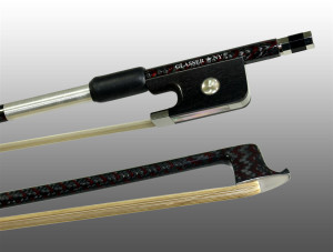 Glasser Braided Carbon and Red Fiber Viola Bow Glasser Braided Carbon and Red Fiber Viola Bow