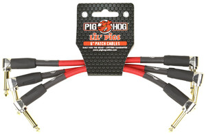 Pig Hog Lil Pigs "Candy Apple" 6in Patch Cables - 3 Pack Pig Hog Lil Pigs "Candy Apple" 6in Patch Cables - 3 Pack