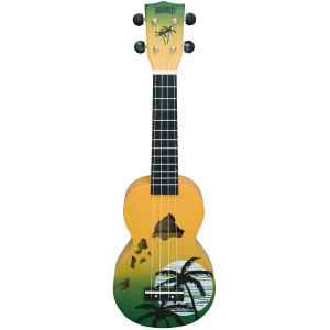 Mahalo MD1HAGNB Soprano Ukulele Hawaii Green Burst Mahalo MD1HAGNB Soprano Ukulele Hawaii Green Burst