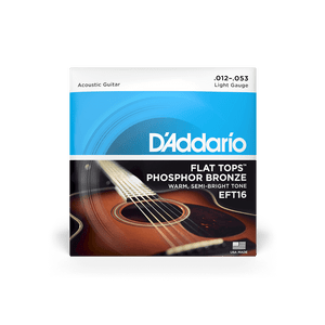 D'Addario Flat Tops Regular Light Acoustic Set - Phosphor Bronze 12-53