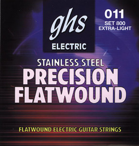 GHS FlatWound Strainless Electric Strings - Extra Light 11-46 Gauge