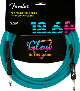 Fender Professional Series Glow in the Dark Cable - Blue 18.6ft Fender Professional Series Glow in the Dark Cable - Blue 18.6ft