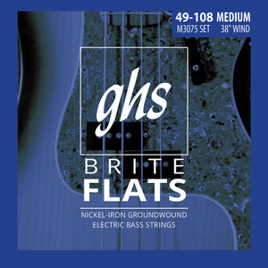GHS Brite Flats Half Round Bass Strings - Long Scale - 4 String 49-108 Medium