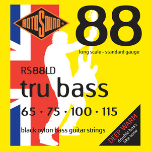 RotoSound Black Nylon Flatwound Bass Guitar Strings - 65-115 Gauge