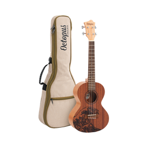 Octopus Rosette Tenor Ukulele - Wave Motif
