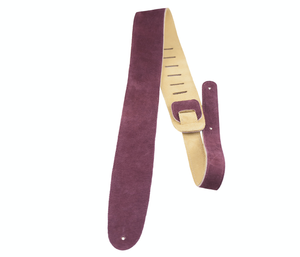 2.5″ BURGANDY SOFT SUEDE GUITAR STRAP