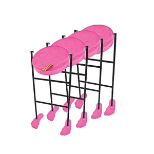 Panyard W1079 Jumbie Jam Educator Pink Steel Drum Pan 4-Pack with Tube Floor Stand and Fun Feet Base