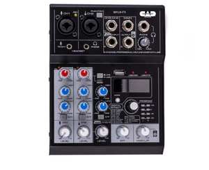 CAD Audio MXU4-FX - 4 Channel Mixer with USB Interface and Digital Effects