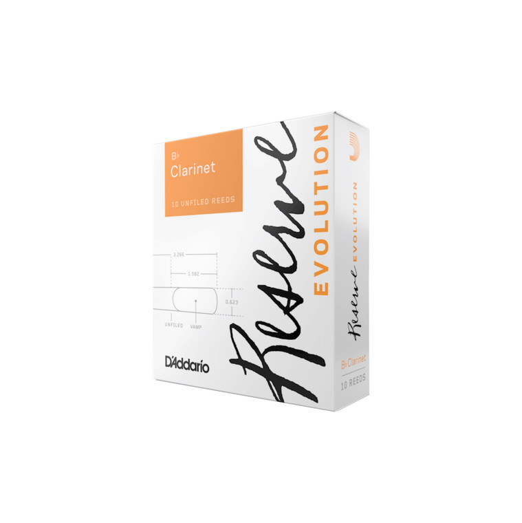 D'Addario Reserve Evolution B-flat Clarinet Reeds (Box of 10)