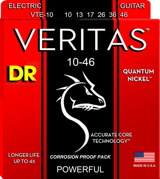 DR Veritas Coated Electric Strings - Medium 10-46
