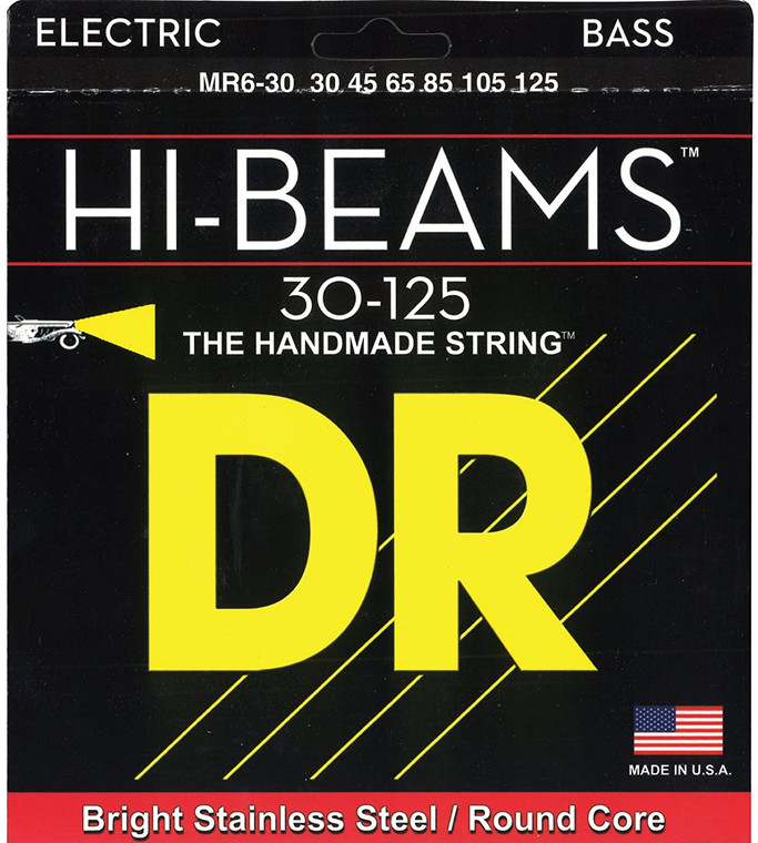 DR Bass Hi Beams Strings - Medium 6 String 30-125