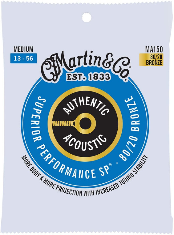 Martin Authentic Acoustic SP Guitar Medium Set  -Bronze 13-56