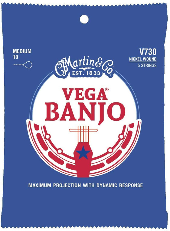 Martin Vega Banjo Set - Nickel Medium 10-10