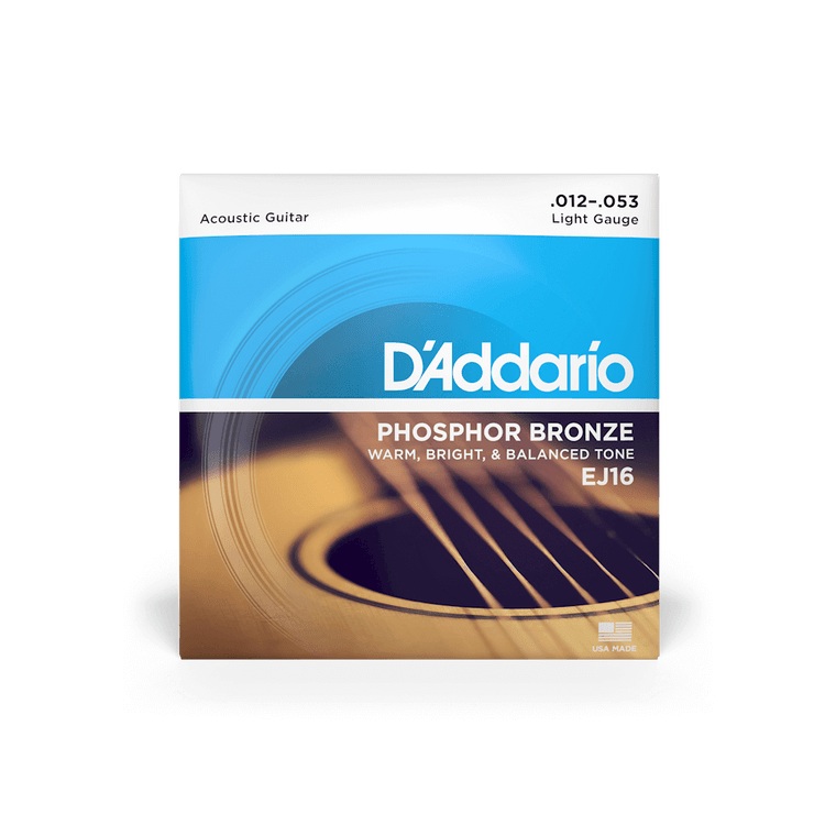 D'Addario Regular Light Set Acoustic Set - Phosphor Bronze 12-53
