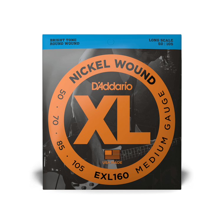 D'Addario Medium/Long Scale Set Bass Strings - Nickel Wound 50-105