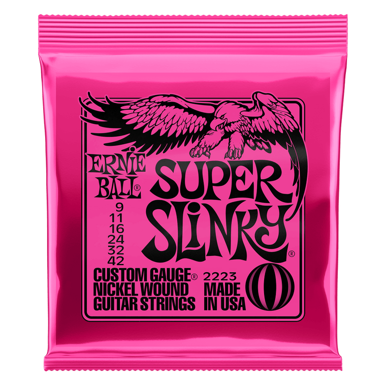 Ernie Ball Super Slinky Nickel Wound Electric Strings - 9-42 Gauge