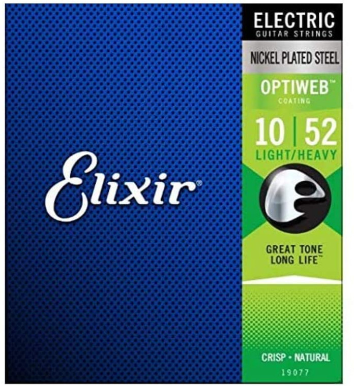 Elixir Optiweb Coated Electric Strings - Light/Heavy 10-52 Gauge