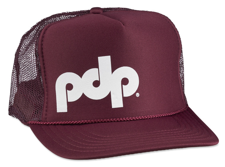 PDP Logo Trucker Hat - Burgundy