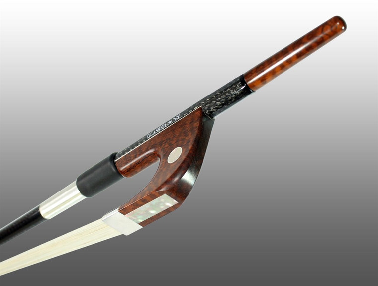 Glasser Braided Carbon Fiber Bass Bow with Snakewood Frog