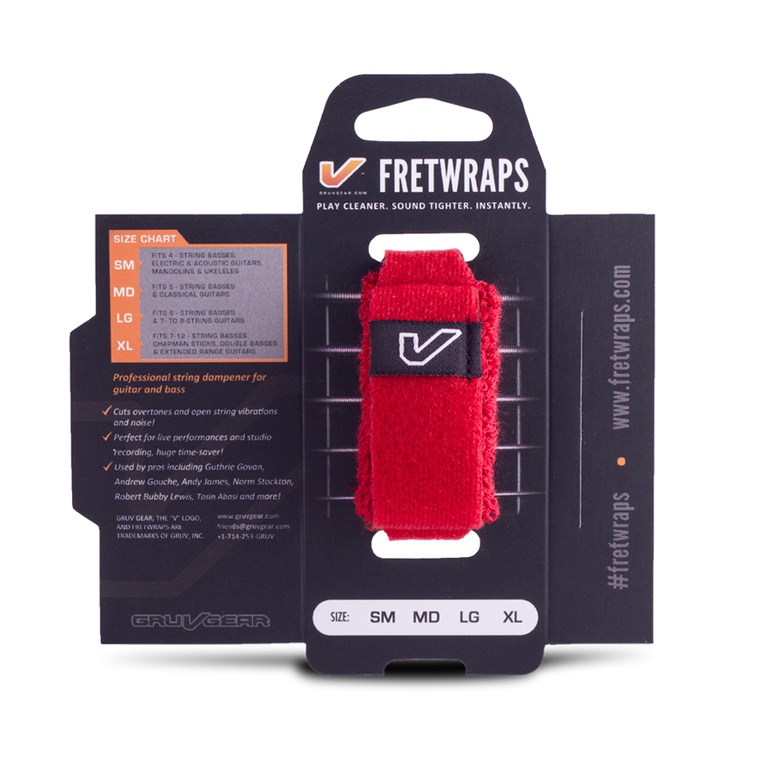 GruvGear FretWraps String Muters - Red - Medium