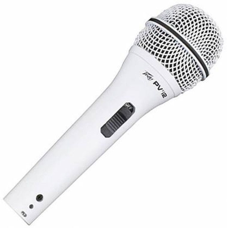 Peavey PVi2 White Cardioid Unidirectional Dynamic Vocal Microphone with XLR Cable