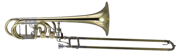The GB5 Series
Designed in the tradition of the full-bodied orchestral brass trombones of the mid-to-late-20th century, this series boasts exceptional response and impeccable clarity. Featuring a one-piece bell, this line of models will support any player in achieving that classic bass trombone sound with unmatched projection and tone.

The GB5-3Y features an independent valve set-up with a lightweight yellow brass bell. The bell has a soldered rim that provides excellent projection and stability throughout the range of the instrument and produces a quick, clear articulation. Standard valve tuning is F/Gb/D.