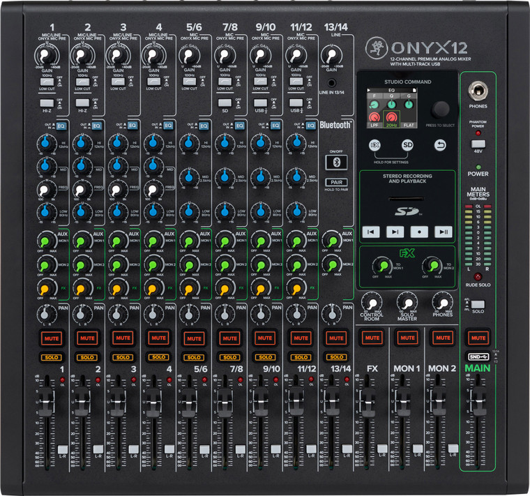 Mackie Onyx12 - 12-Channel Premium Analog USB Mixer